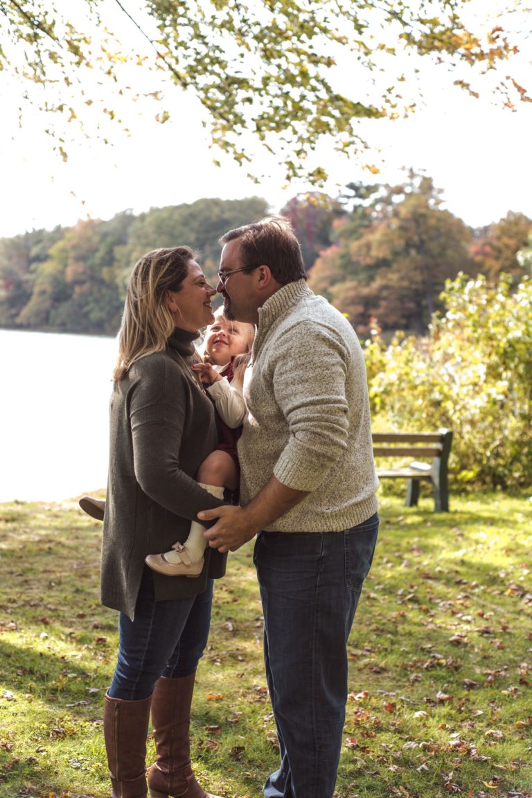 mom and dad with little girl, family, lifestyle, park, Bemus Point, Photographer, NP Photography